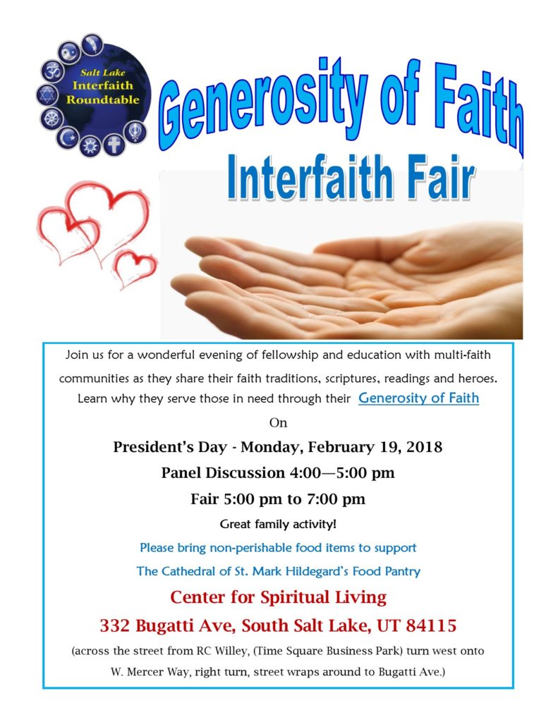 *Generosity of Faith Fair